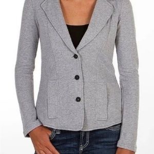 Hurley Light Heather Gray Cotton Winchester Blazer Jacket Size Small